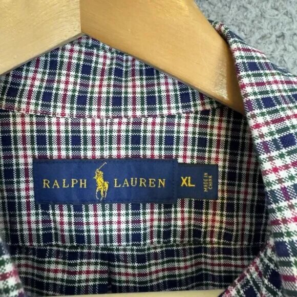 Ralph Lauren Shirt Mens XL Plaid Long Sleeve Button Down Cotton - Picture 4 of 4